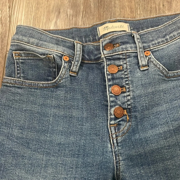 Madewell Mid-Rise Skinny Button Fly Crop Jeans Size 26 - Picture 4 of 8